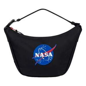 Balenciaga Nasa Logo Sling Shoulder Crossbody Bag Black Recycled